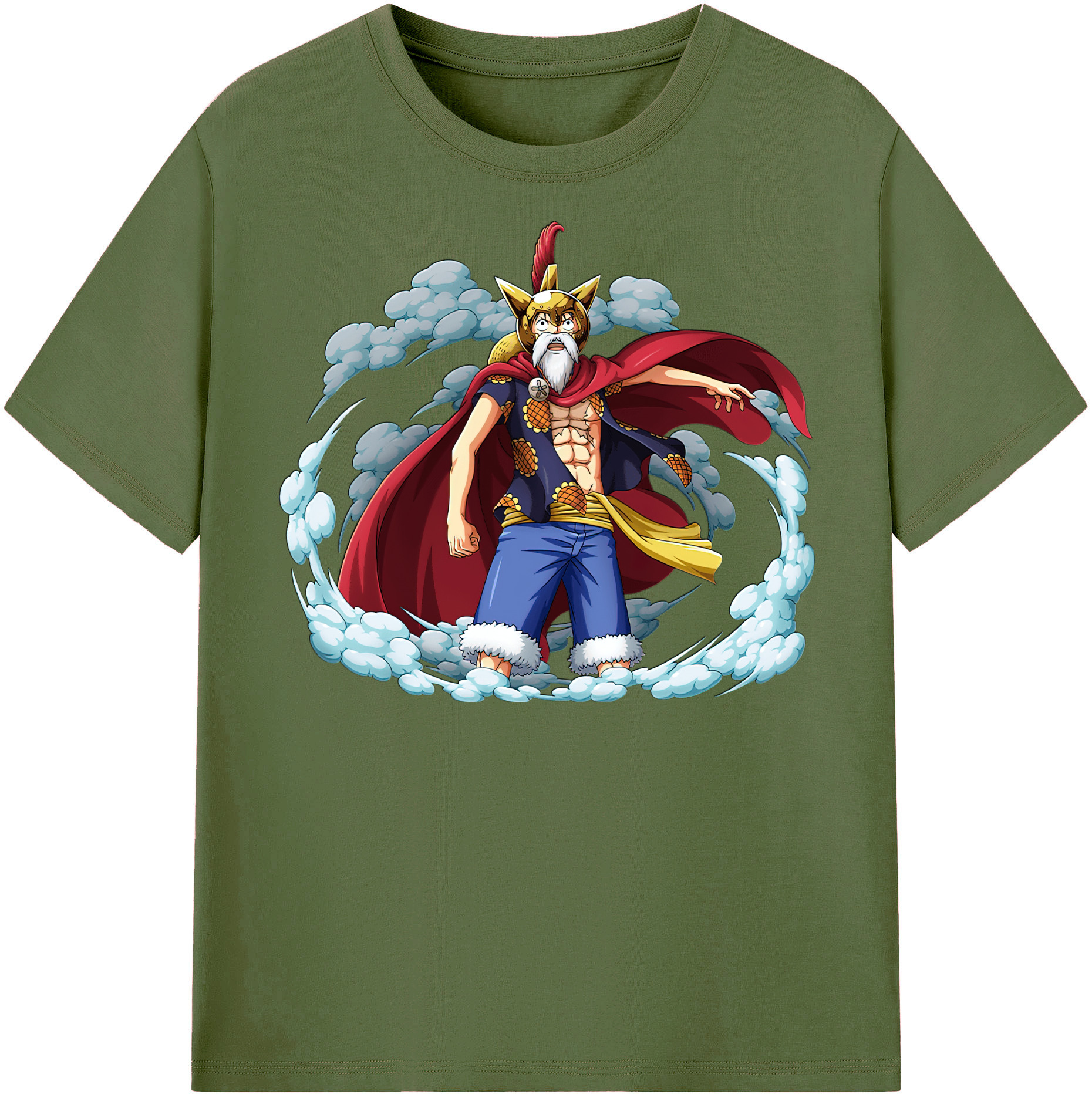 ワンピース モンキー・D・ルフィ ONE PIECE Monkey D. Luffy 綿100％半袖Tシャツ（フロントプリント）